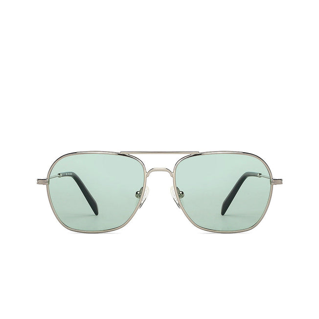 Silver Full Rim Square Sunglasses
